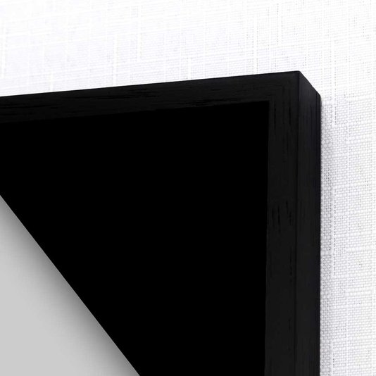 Quadro Geométrico em Preto e Branco Arte Moderna 70x70 cm