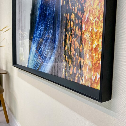 Quadro Grande com Moldura Chanfrada Arte Abstrata Moderna 100x150 cm
