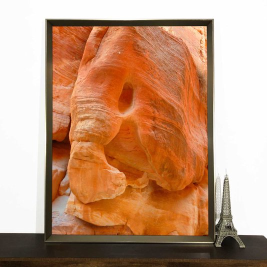 Quadro Grande com Moldura Chanfrada Prata Arte Moderna Parede de Canyon