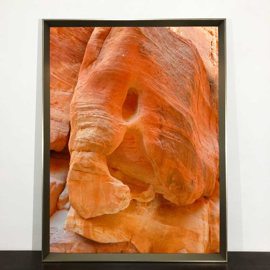 Quadro Grande com Moldura Chanfrada Prata Arte Moderna Parede de Canyon