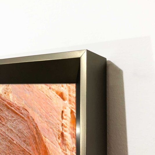 Quadro Grande com Moldura Chanfrada Prata Arte Moderna Parede de Canyon