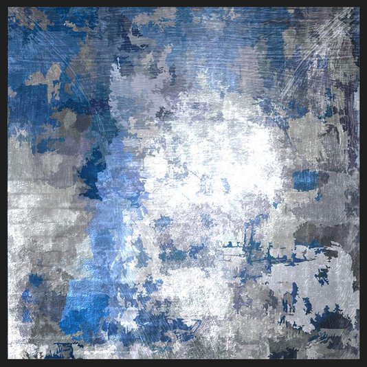 Quadro Abstrato Moderno Imagem Arte Azul: Toque de Arte e Estilo na sua Decoração