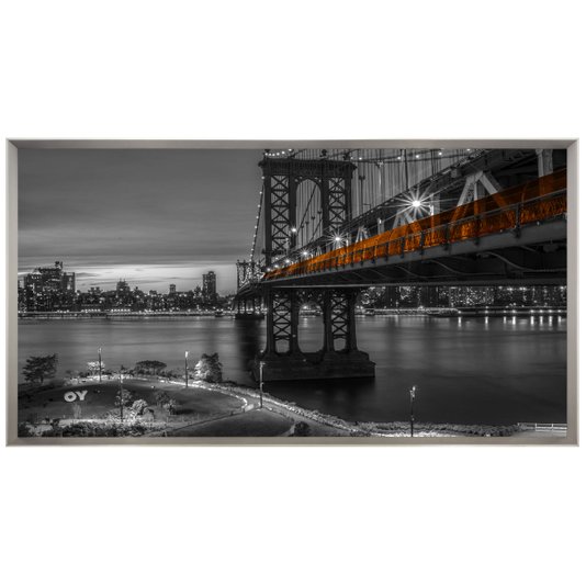 Quadro Grande Paisagem Ponte de Manhattan em Preto e Branco