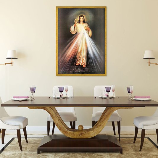 Quadro clássico religioso, Jesus Cristo Raio Luminoso.