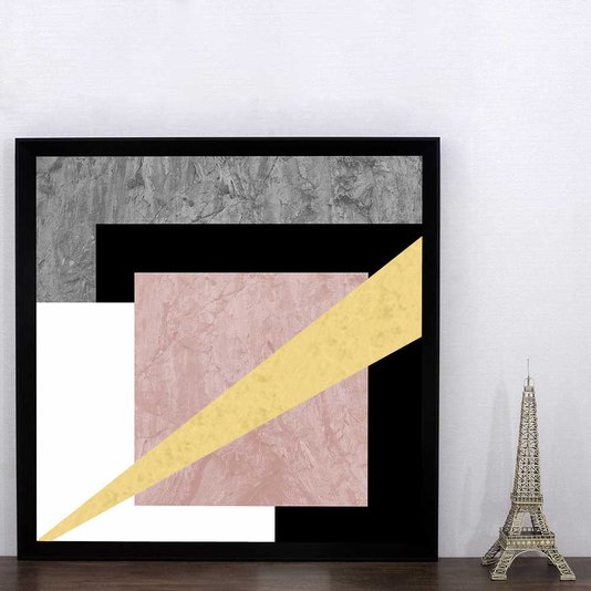 Quadro Decorativo Moderno Arte Geométrica Texturas - Escolha o Tamanho