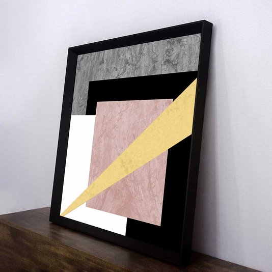 Quadro Decorativo Moderno Arte Geométrica Texturas - Escolha o Tamanho