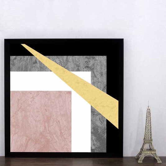 Quadro Moderno Decorativo Arte Geométrica Texturas - Escolha o Tamanho