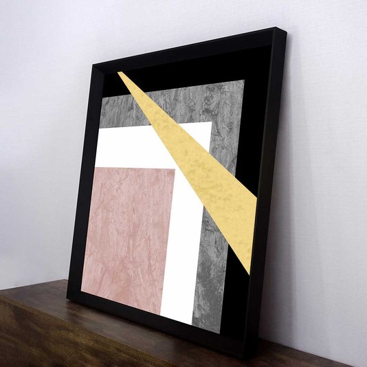 Quadro Moderno Decorativo Arte Geométrica Texturas - Escolha o Tamanho