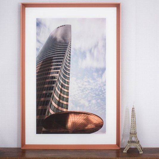 Quadro Moderno com Moldura Chanfrada Torre do FED em Paris 85x125 cm