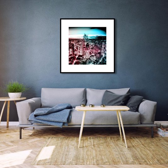 Quadro Moderno Decorativo Urbano Vista Panorâmica em Londres 70x70 cm