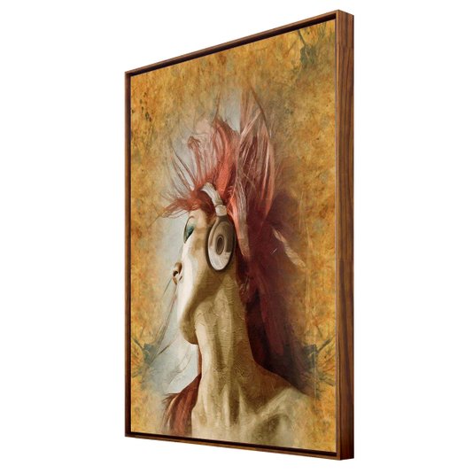 Quadro Mulher Dançando Tela Canvas com Moldura 100x120 cm