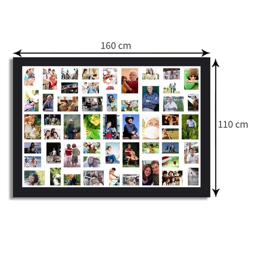 Quadro Painel de Fotos com Capacidade para 53 Fotos 160x110cm