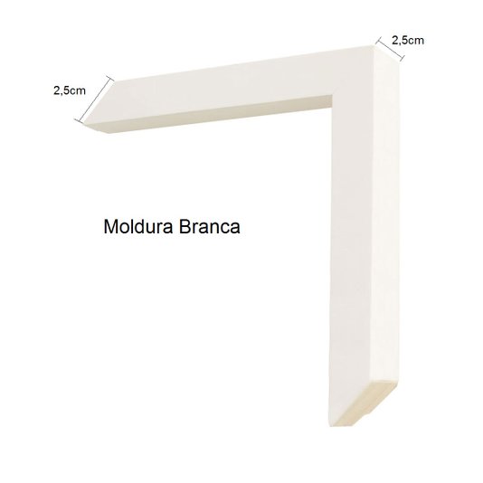 Quadro Painel de Fotos para 14 Fotos Moldura Branca 100x40cm