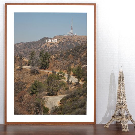 Quadro Paisagem com o Famoso Letreiro de Hollywood 60x80 cm