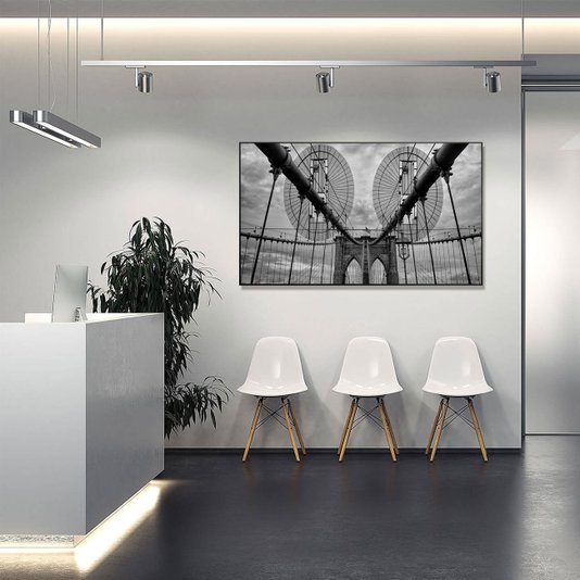 Quadro Ponte do Brooklyn em Preto e Branco por Dorival Moreira