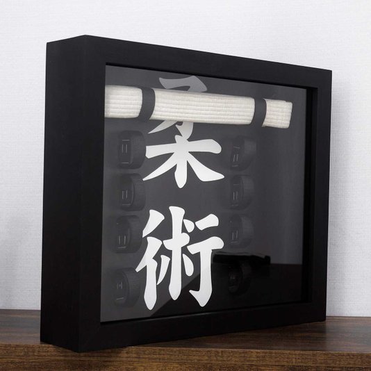 Quadro Porta Faixas Jiu-Jitsu Personalizado 45x40 cm