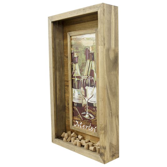 Quadro Porta Rolhas Vinhos Merlot 40x70cm