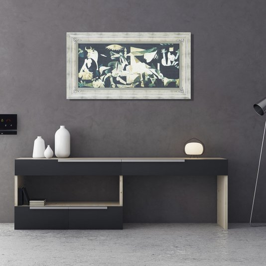 Quadro Reprodução Obra de Arte em Canvas Obra Guernica 120x70cm