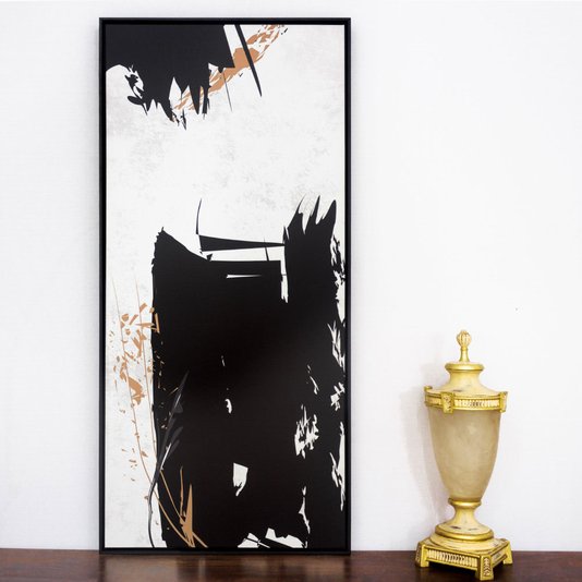 Quadro Tela Canvas Arte Moderna Desenho Abstrato 50x110 cm