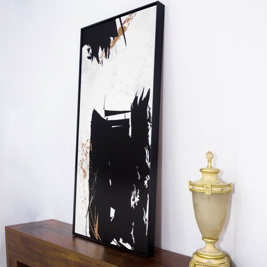 Quadro Tela Canvas Arte Moderna Desenho Abstrato 50x110 cm