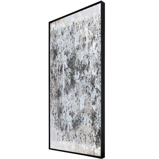 Quadro Tela Canvas com Moldura Arte Abstrata Ferrugem 60x120 cm