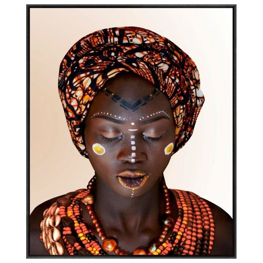 Quadro Tela Canvas com Moldura Arte Africana 150x180 cm