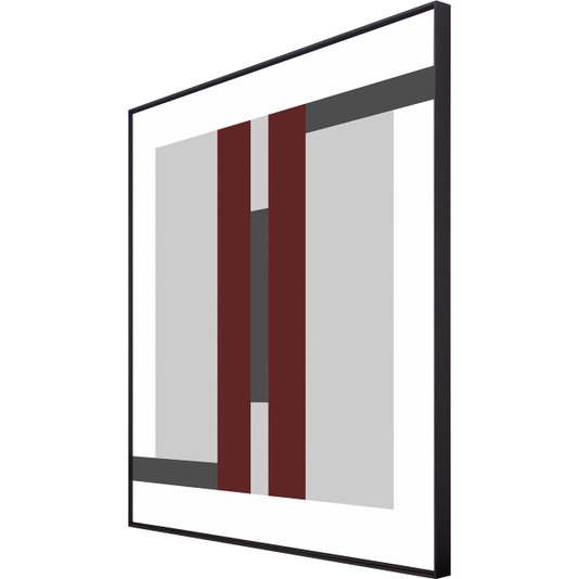 Quadro Tela Canvas com Moldura Arte Geométrica Abstrata 120x120cm