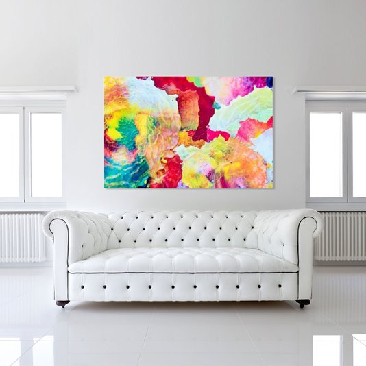Quadro Tela Canvas Decorativa Abstrata Colorida 148x100cm