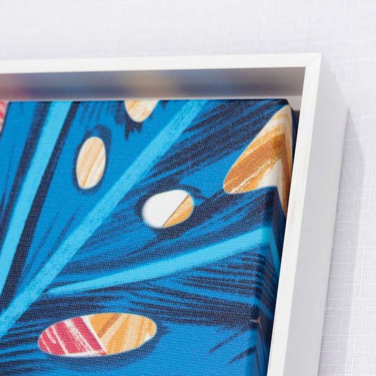 Quadro Tela Canvas Floral com Moldura Branca Arte Colorida - Escolha o Tamanho