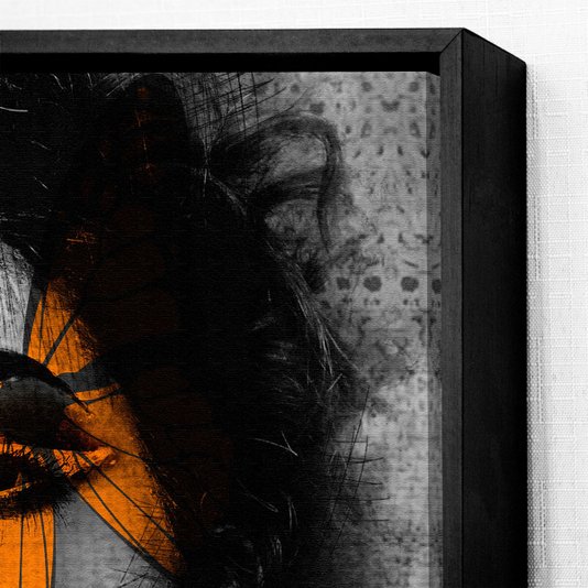 Quadro Tela Canvas Mulher Arte Ilustração Borboleta 90x120 cm