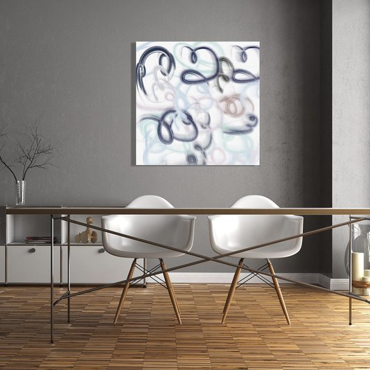 Quadro Tela Decorativa Arte Abstrata Moderna 60x60cm