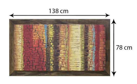 Quadro Tela Decorativa Emoldurada Abstrato 140x80cm