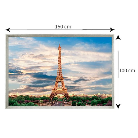 Quadro Torre Eiffel Paris Paisagem Urbana 150x100cm