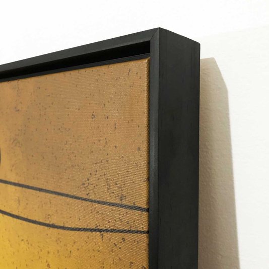 Tela Canvas Abstrata Moderna com Moldura Flutuante Preta - Decore com Estilo