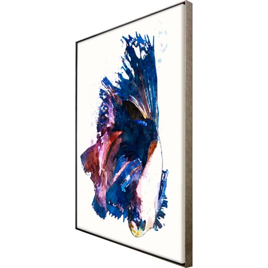 Tela Canvas Abstrata Moderna com Moldura Prata: Elegância Contemporânea 100x150 cm