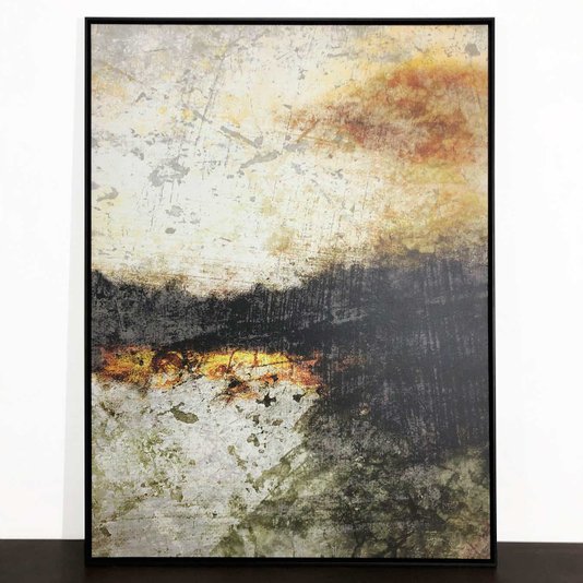 Tela Canvas Abstrata Moderna: Elegância e Expressão com Moldura Preta