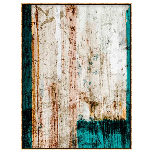 Tela Canvas com Moldura Dourada Arte Moderna Abstrata Escolha o Tamanho