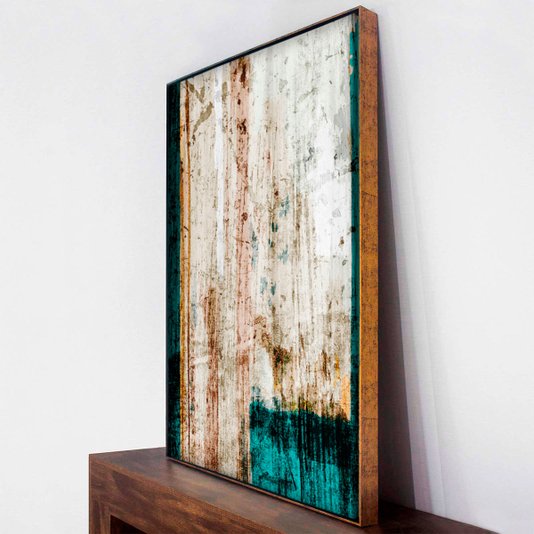 Tela Canvas com Moldura Dourada Arte Moderna Abstrata Escolha o Tamanho