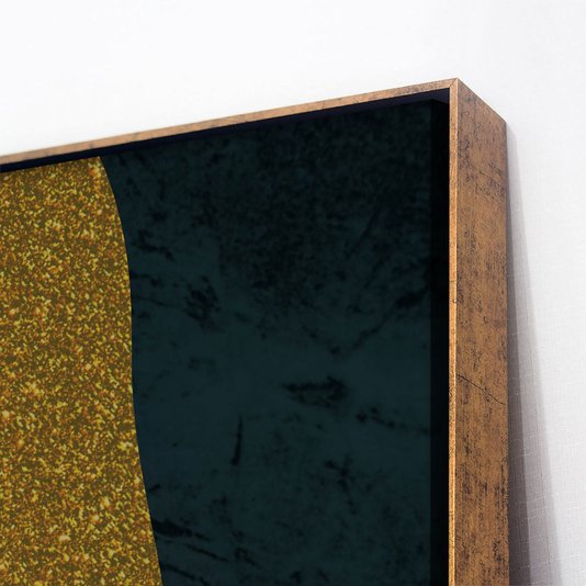 Tela Canvas com Moldura Dourada Arte Moderna Gold 90x120 cm