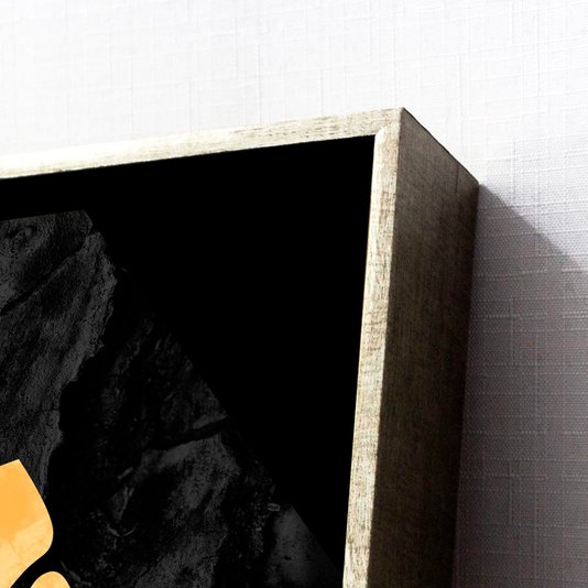 Tela Canvas com Moldura Prata Arte Abstrata Folha Costela de Adão - Escolha o Tamanho