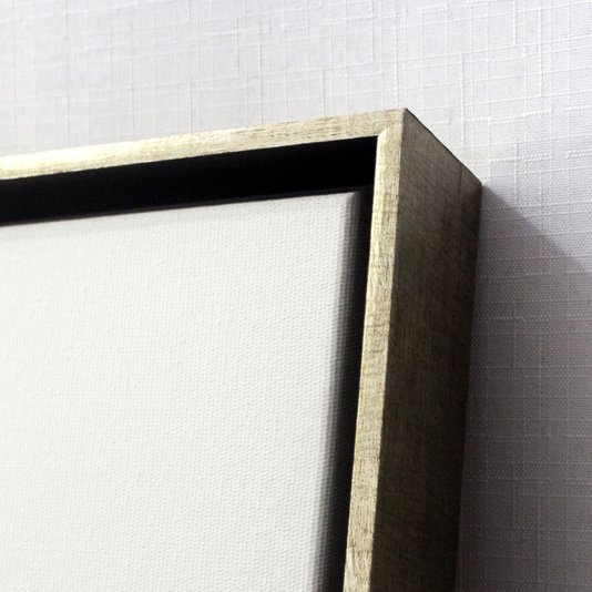 Tela Canvas Decorativa Geométrica com Moldura Prata: Elegância para sua Casa ou Escritório