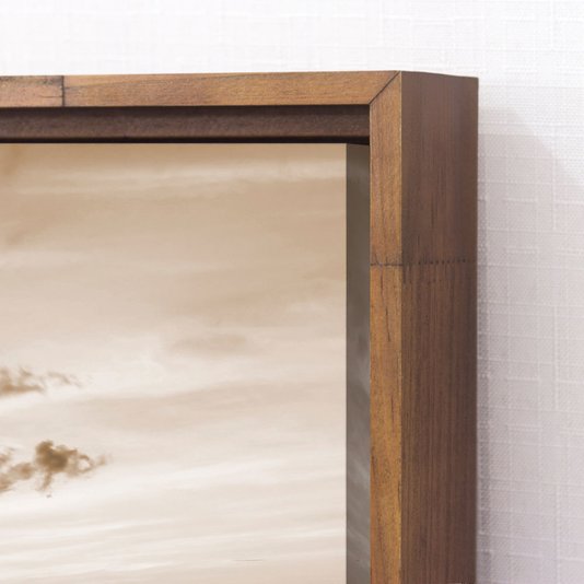 Tela Canvas em Tom Sépia Moldura Mel Paisagem com Barco - Escolha o Tamanho