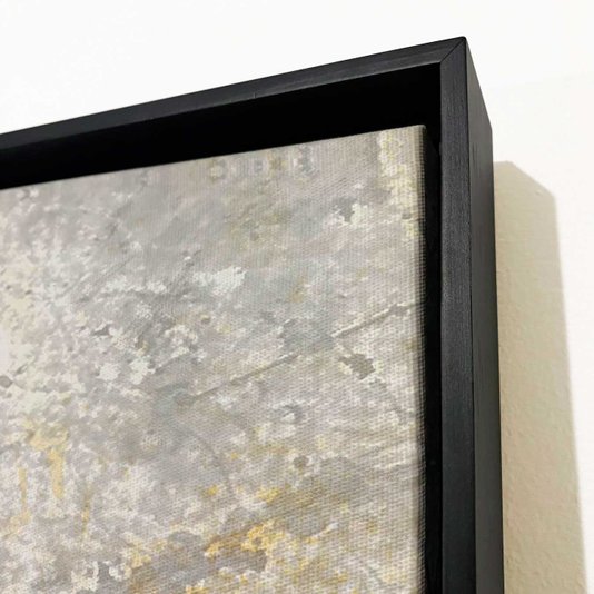 Tela em Canvas Arte Abstrata Moderna: Sofisticação com Moldura Preta