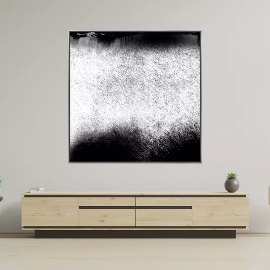 Tela Moderna Arte Abstrata com Moldura Flutuante 120x120 cm