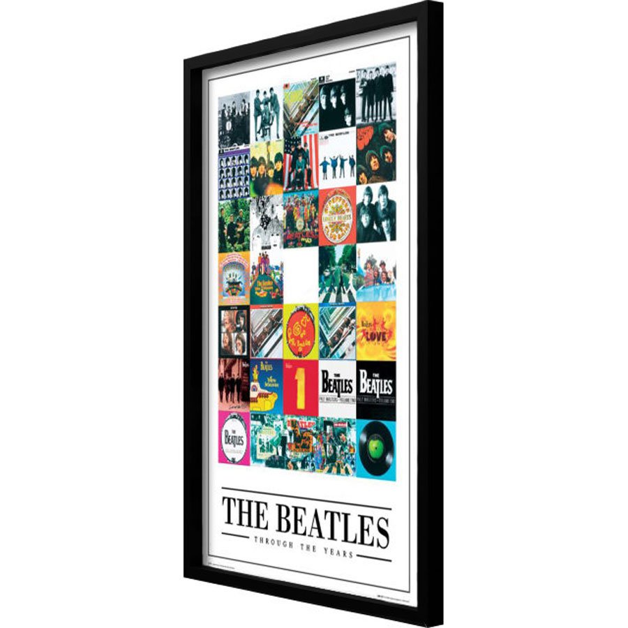 Poster The Beatles Álbuns ao Longo da Carreira com ou sem Moldura 60x90 cm