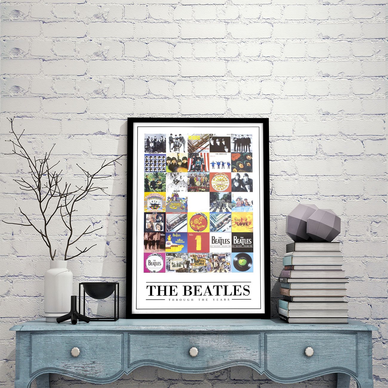 Poster The Beatles Álbuns ao Longo da Carreira com ou sem Moldura 60x90 cm