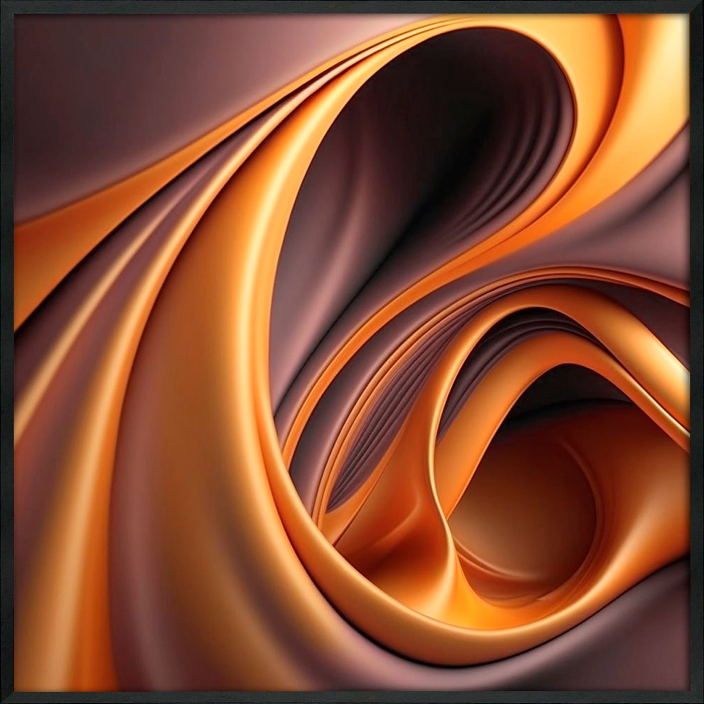 Quadro Abstrato Dinâmico Colorido com Estilo 3D Moldura e Vidro