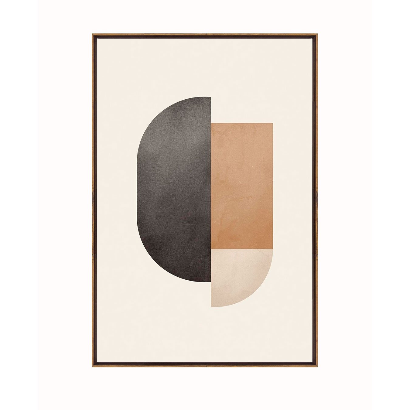 Quadro Abstrato Geométrico em Tons Neutros Arte Minimalista Contemporânea