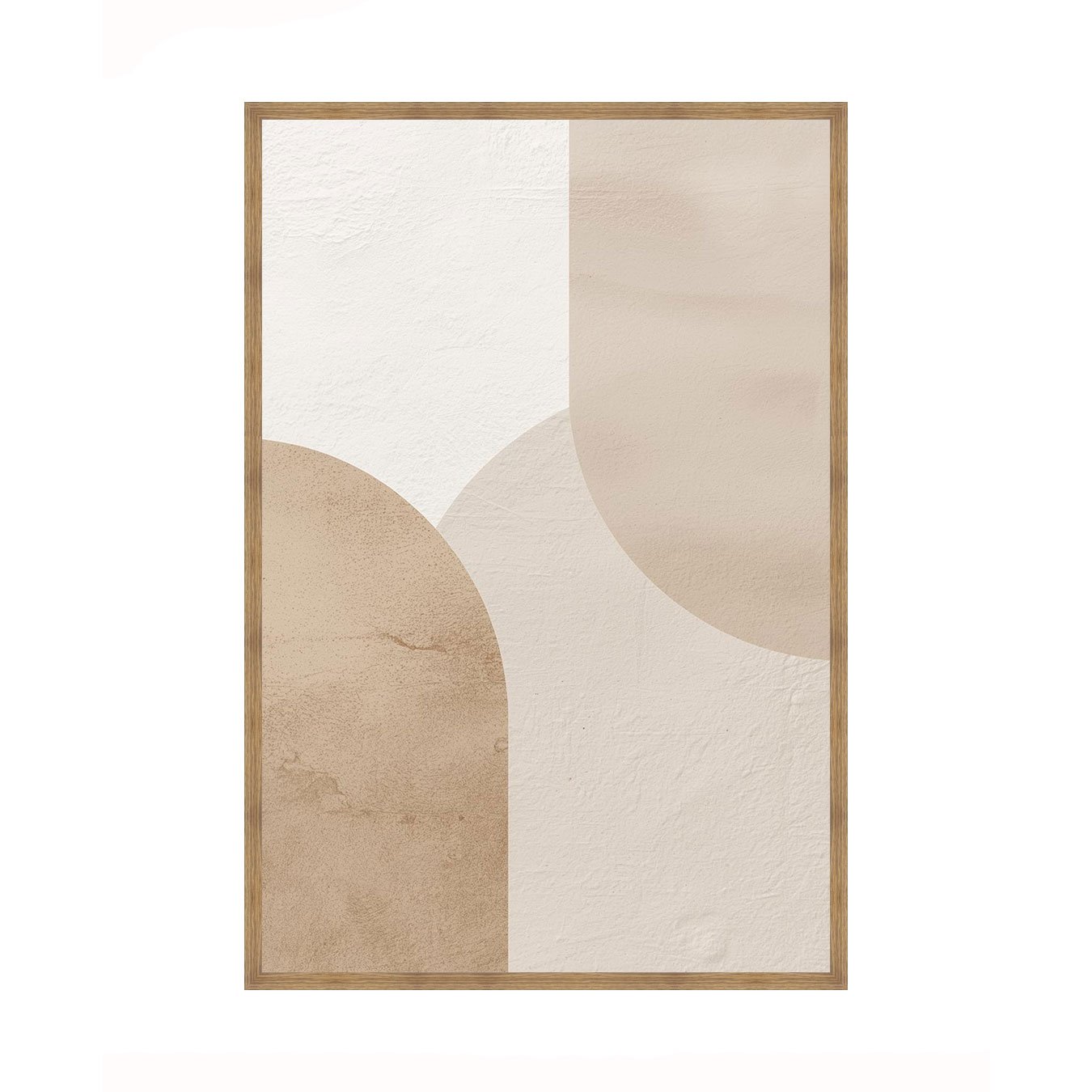 Quadro Abstrato Minimalista Estilo Texturizado Tons Terrosos e Bege Neutro