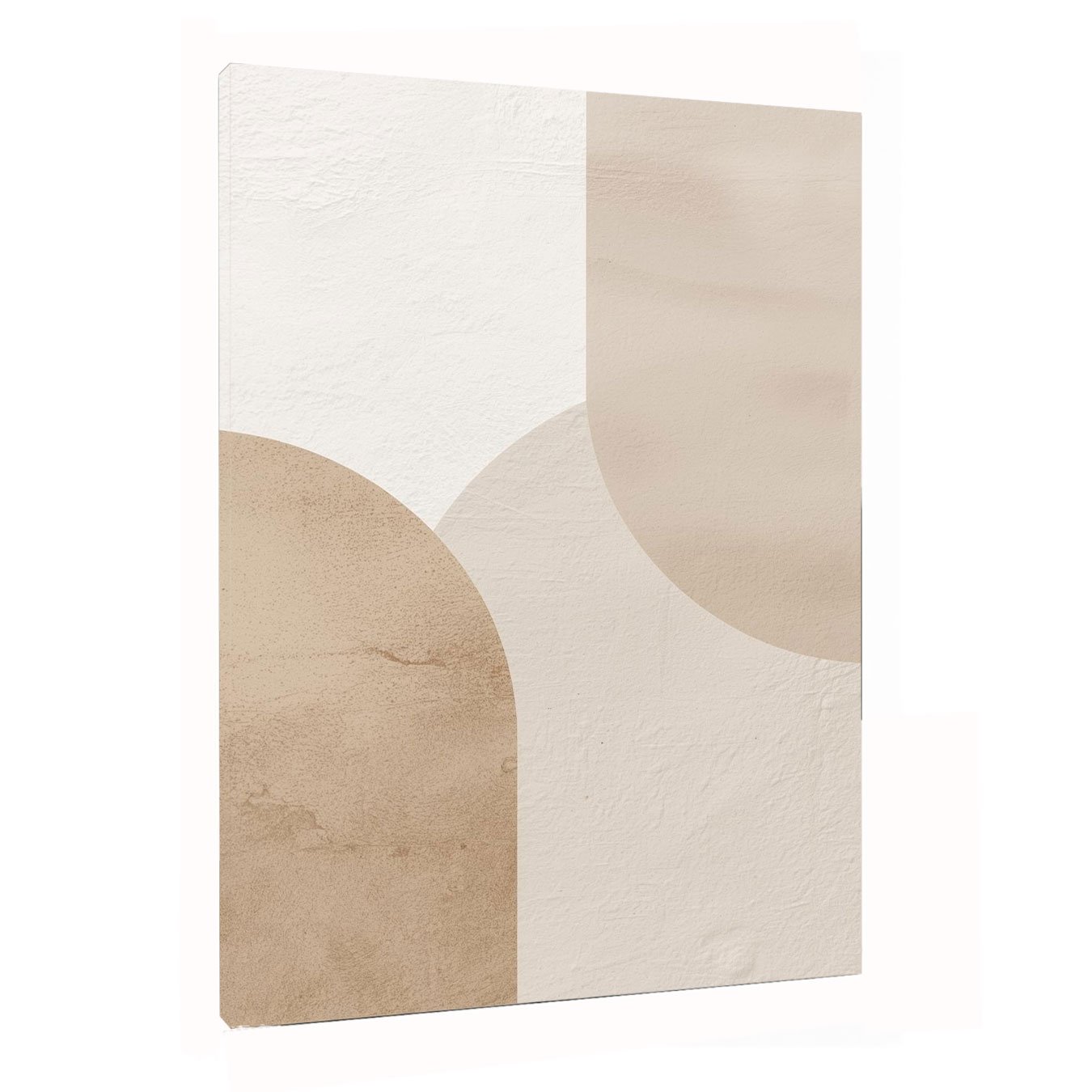 Quadro Abstrato Minimalista Estilo Texturizado Tons Terrosos e Bege Neutro